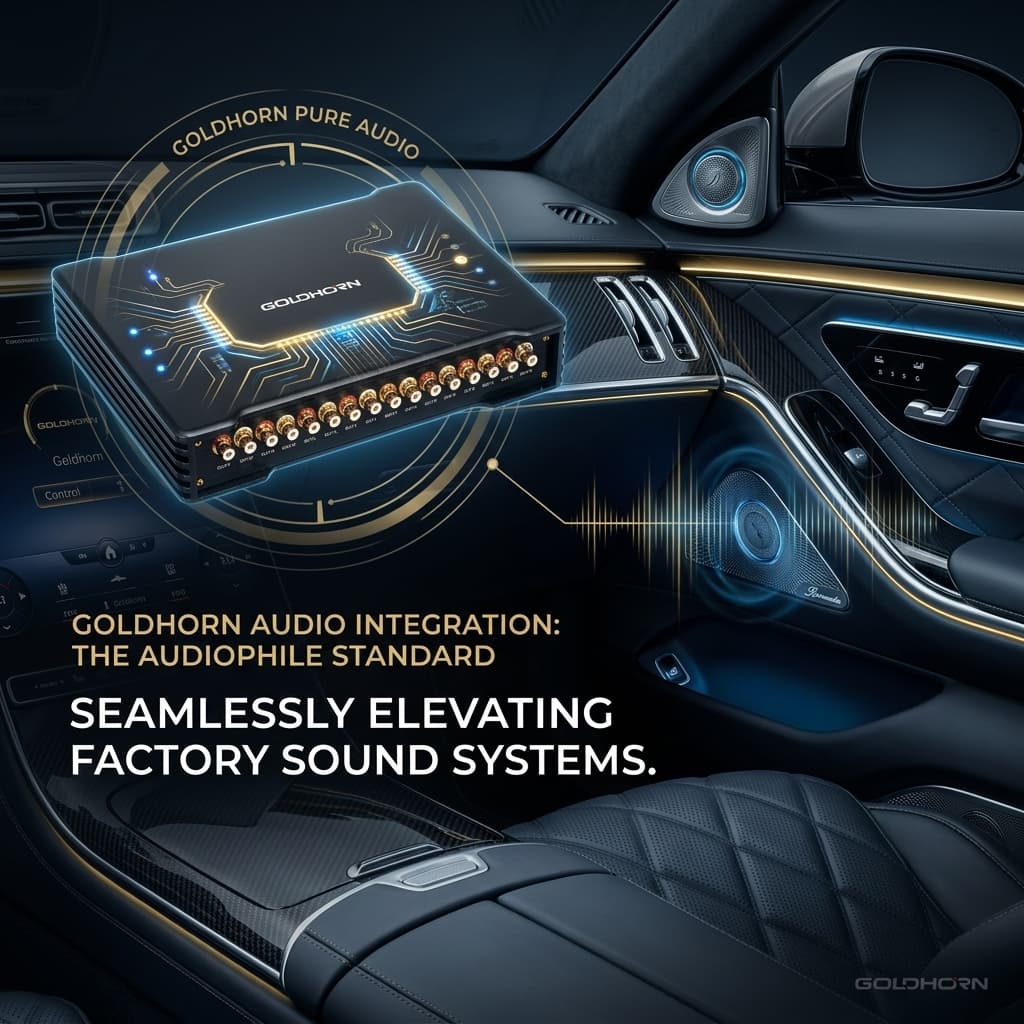Upgrading Premium Factory Sound Systems (Bose, Burmester, Harman Kardon) with Goldhorn